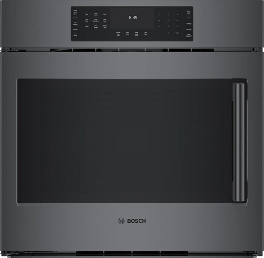 BOSCH HBL8444LUC 800 Series Single Wall Oven 30'' Left Sideopening Door, Black STAIN...