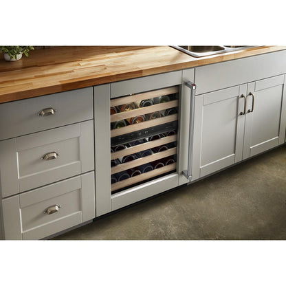 KITCHENAID KUWL214KPA 24"" Panel-ready Undercounter Wine Cellar With Wood-front Racks - PA...