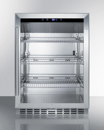 SUMMIT SCR611GLOS Outdoor Built-in Undercounter Commercial Glass Door Beverage CENTER...
