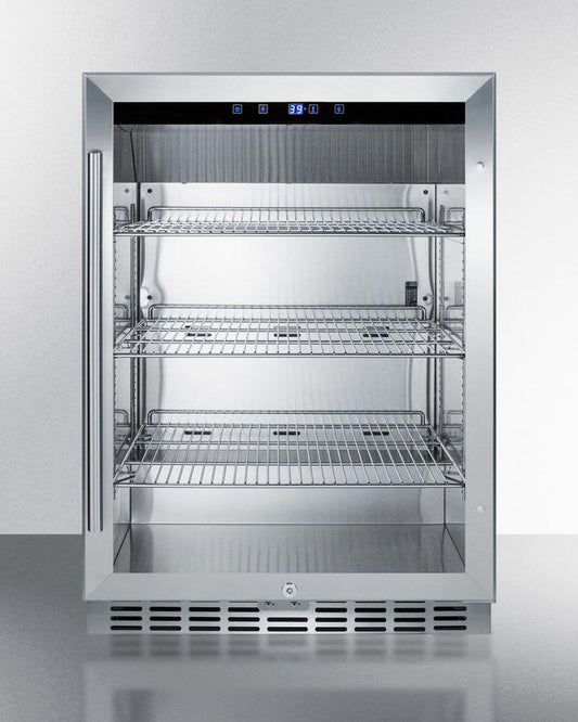 SUMMIT SCR611GLOS Outdoor Built-in Undercounter Commercial Glass Door Beverage CENTER...
