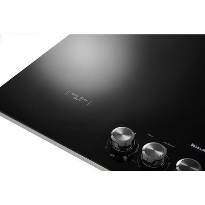 KITCHENAID KCES556HSS 36"" Electric Cooktop With 5 Elements and Knob Controls - Stainless ...