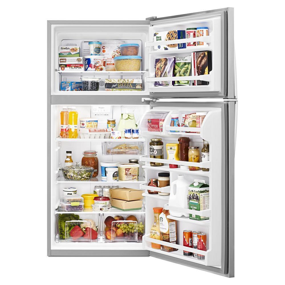 WHIRLPOOL WRT318FZDM Monochromatic Stainless Steel Whirlpool 30"" Wide Top-freezer REF...