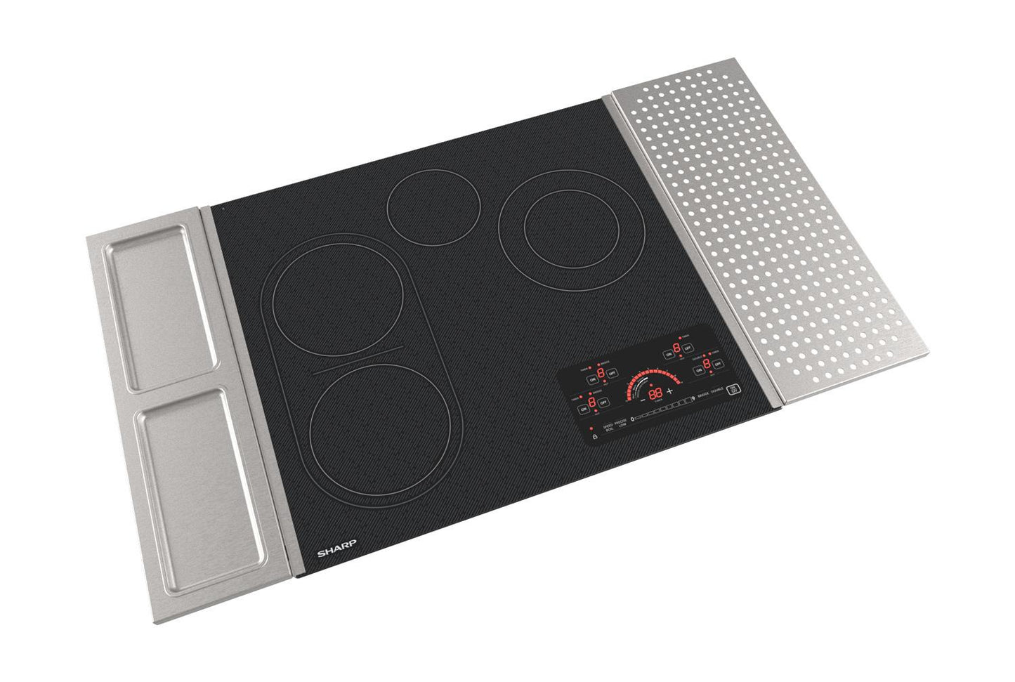 SHARP SCR2442FB Sharp 24"" Drop-in Radiant Cooktop With Side Accessories