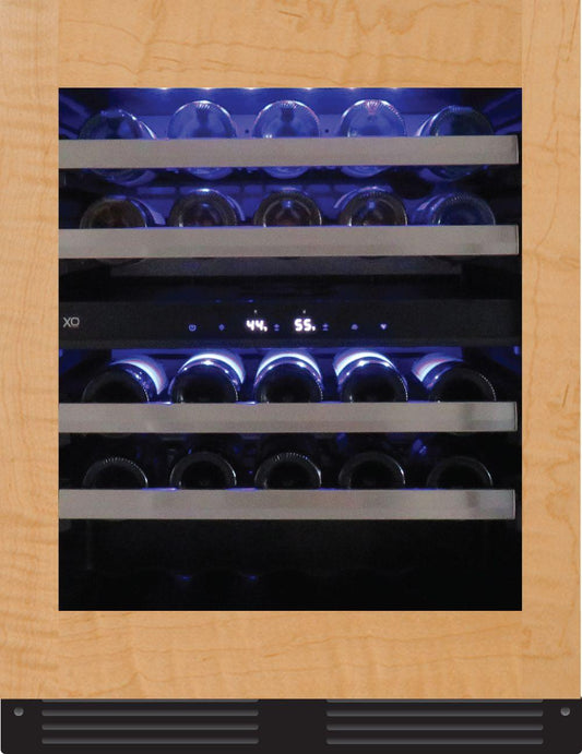 XO APPLIANCE XOU24WDZGOA XO Appliance 24in Wine Cellar 2 Zone Overlay Glass Ada Height