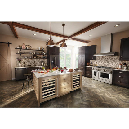KITCHENAID KUWR214KPA 24"" Panel-ready Undercounter Wine Cellar With Wood-front Racks - PA...