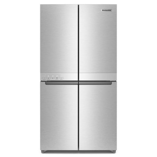 KITCHENAID KRQC506MPS 19.4 Cu. Ft. 36-inch Wide Counter-depth 4-door Refrigerator With PR...