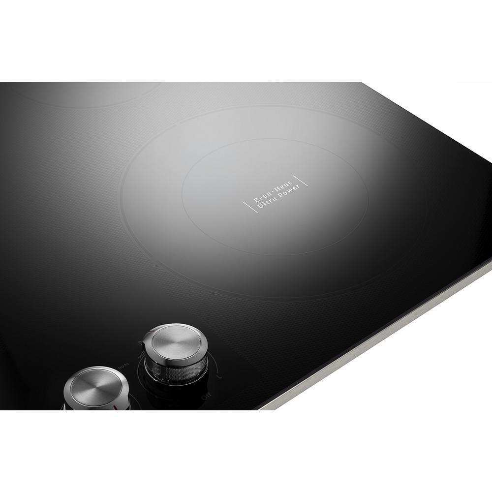 KITCHENAID KCES556HSS 36"" Electric Cooktop With 5 Elements and Knob Controls - Stainless ...