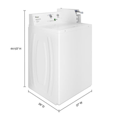 WHIRLPOOL CAE2745FQ Whirlpool Commercial Top-load Washer, Coin Equipped - White