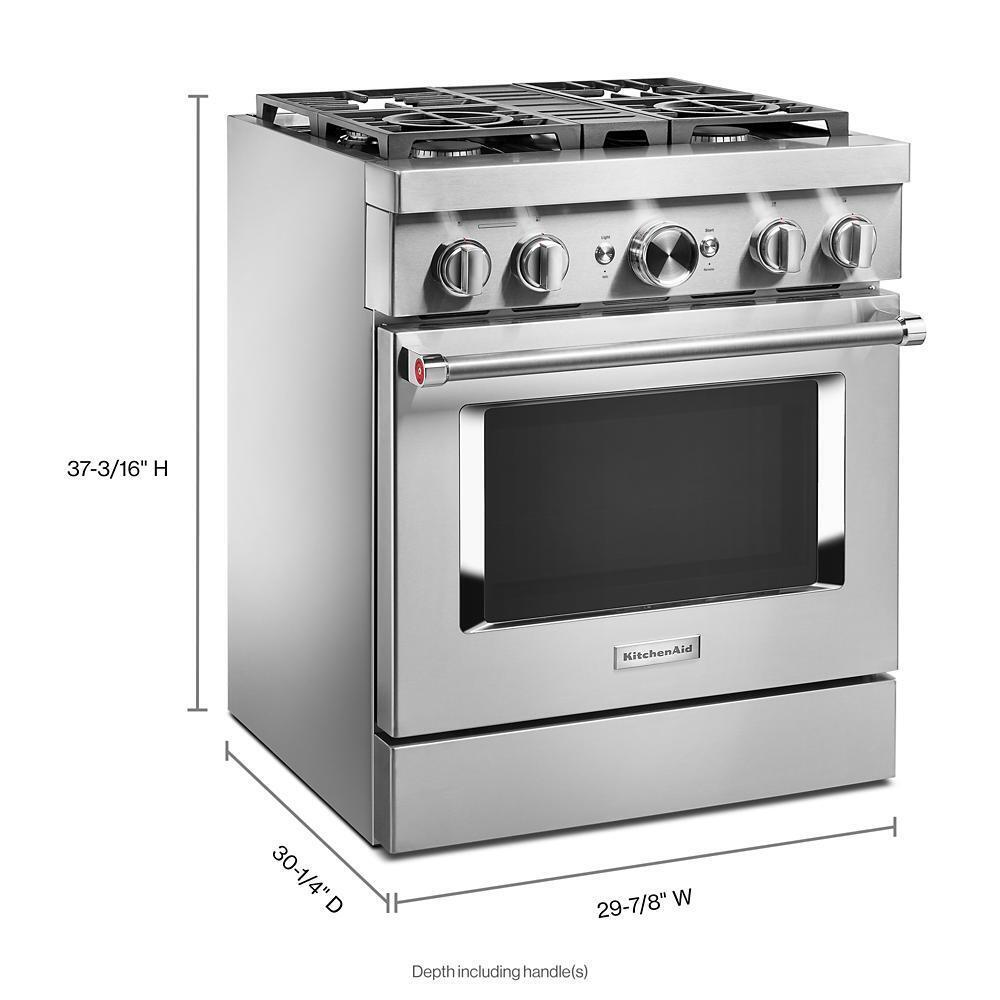 KITCHENAID KFDC500JSS Kitchenaid 30'' Smart Commercial-style Dual Fuel Range With 4 BU...