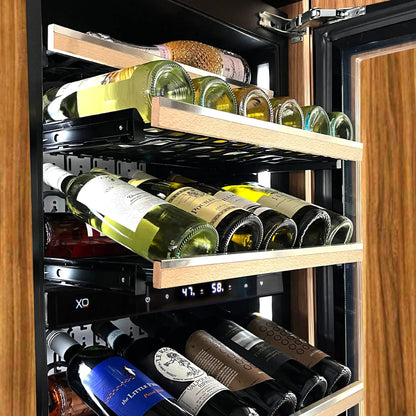 XO APPLIANCE XOU2470WTZGO Tall Built-in 3 Zone Wine Overlay Glass (fits 24in X 70in - 84in OP...