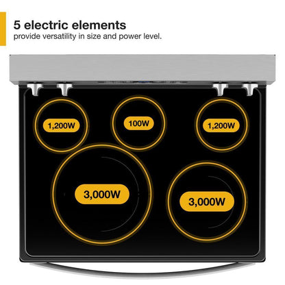 WHIRLPOOL WFE550S0LB 5.3 Cu. Ft. Whirlpool Electric 5-in-1 Air Fry Oven