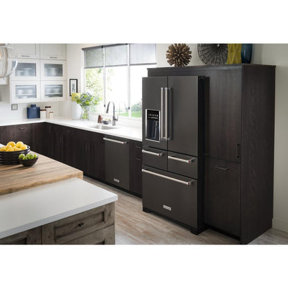 KITCHENAID KRMF706EBS Black-on-stainless Kitchenaid 25.8 Cu. Ft. 36"" Multi-door FREEST...