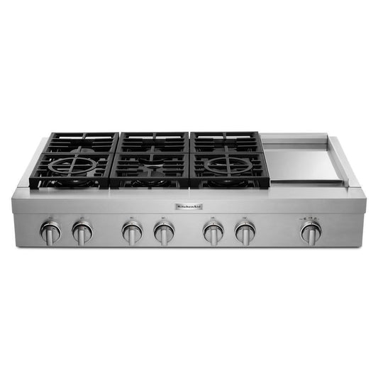 KITCHENAID KCGC558JSS Kitchenaid 48'' 6-burner Commercial-style Gas Rangetop With GRID...