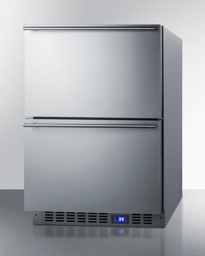 SUMMIT SPR627OS2D Outdoor Drawer Refrigerator In Stainless Steel, for Built-in RESIDE...