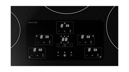 SHARP SDH3652DB 36"" Width Induction Cooktop, European Black Mirror Finish Made WITH...