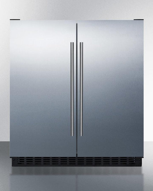 SUMMIT FFRF3070BSS Frost-free Side-by-side Refrigerator-freezer for Built-in or FREEST...