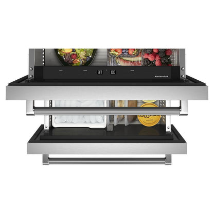 KITCHENAID KUDF204KSB 24"" Stainless Steel Undercounter Double-drawer Refrigerator/freezer