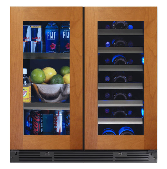 XO APPLIANCE XOU30BWDDGO XO Appliance 30in Beverage/wine Double Door Overlay Glass