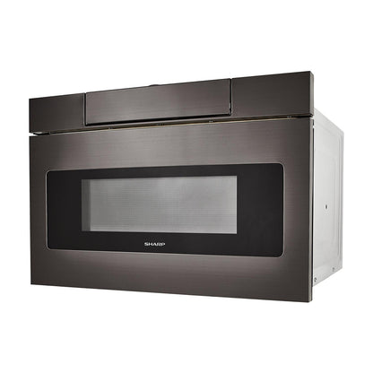 SHARP SMD2470AH Sharp Microwave Drawer Oven, 24 In. 1.2 Cu. Ft. 1000w Black STAINLE...