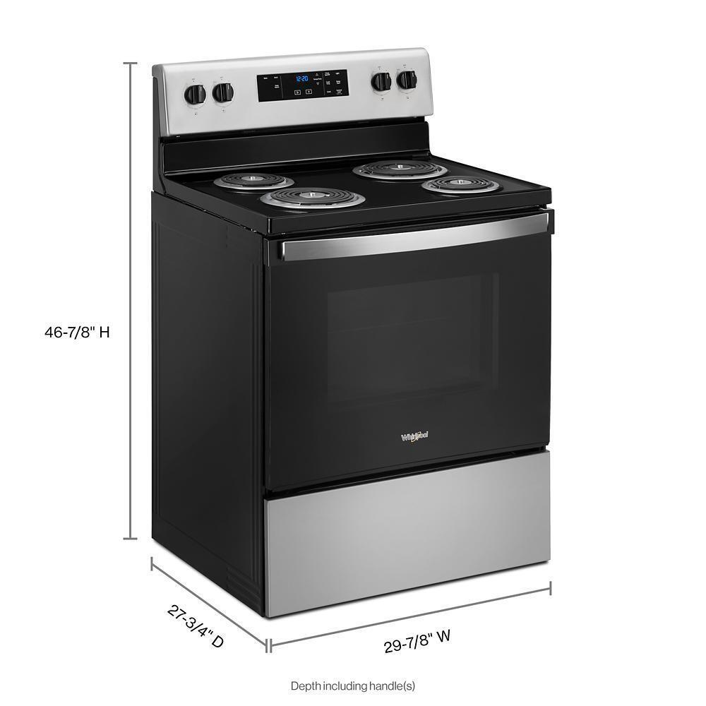 WHIRLPOOL WFC150M0JS 4.8 Cu. Ft. Whirlpool Electric Range With Keep Warm Setting