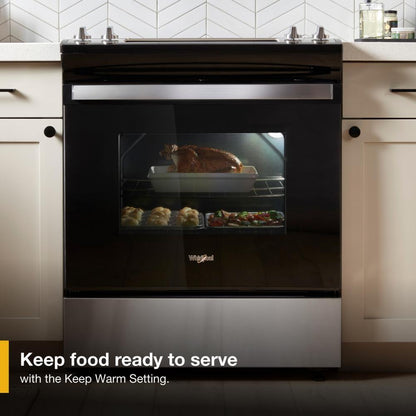 WHIRLPOOL WEC310S0LB 4.8 Cu. Ft. Whirlpool Electric Range With Frozen Bake TECHNO...