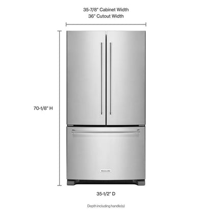 KITCHENAID KRFF305ESS Stainless Steel Kitchenaid 25 Cu. Ft. 36-width Standard Depth FR...