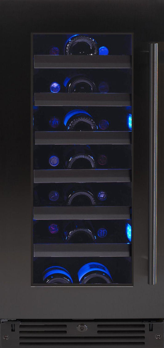 XO APPLIANCE XOU15WGBSL XO Appliance Wine Cooler 15"" Black Stainless Lh