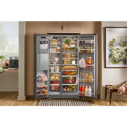 KITCHENAID KRSF536RPS 28.7 Cu. Ft. Side-by-side Refrigerator With Panoramic LED Lighting