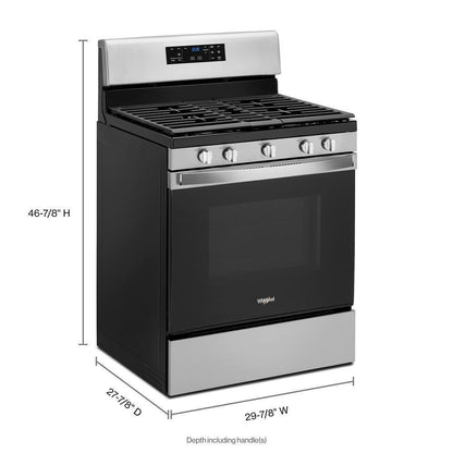 WHIRLPOOL WFG525S0JZ 5.0 Cu. Ft. Whirlpool Gas Range With Center Oval Burner