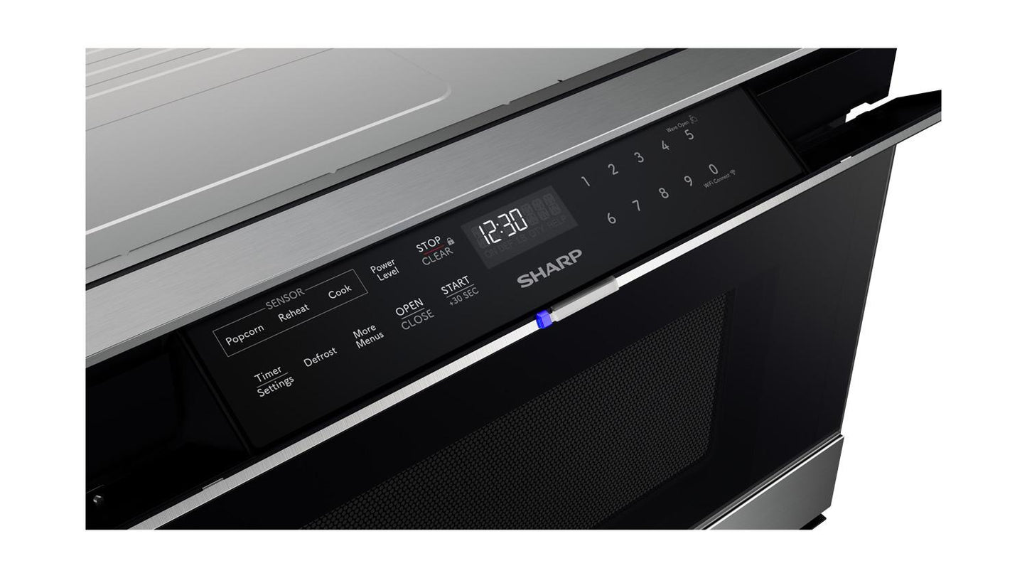 SHARP SMD2489ES 24 In. 1.2 Cu. Ft. 950w Sharp Stainless Steel Iot Easy Wave Open MI...