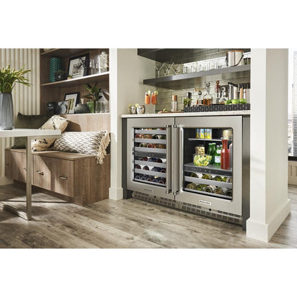 KITCHENAID KUBR314KSS 24"" Beverage Center With Glass Door and Metal-front Racks - STAINLE...
