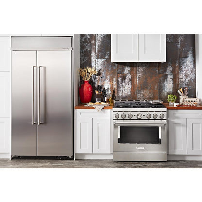 KITCHENAID KFGC506JSS Kitchenaid 36'' Smart Commercial-style Gas Range With 6 Burners ...