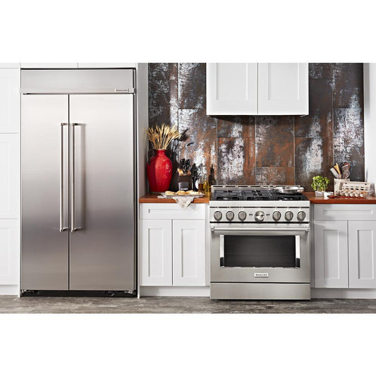 KITCHENAID KFGC506JSS Kitchenaid 36'' Smart Commercial-style Gas Range With 6 Burners ...