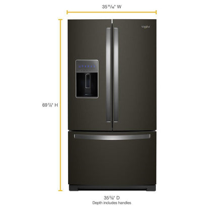 WHIRLPOOL WRF767SDHV Whirlpool 36-inch Wide French Door Refrigerator - 27 Cu. Ft. - B...