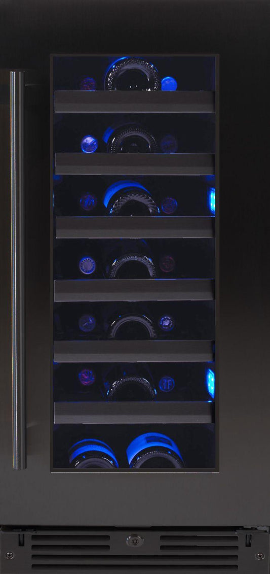 XO APPLIANCE XOU15WGBSR XO Appliance Wine Cooler 15"" Black Stainless Rh