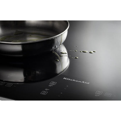 KITCHENAID KCES950KSS 30"" Electric Cooktop With 5 Elements and Touch-activated Controls