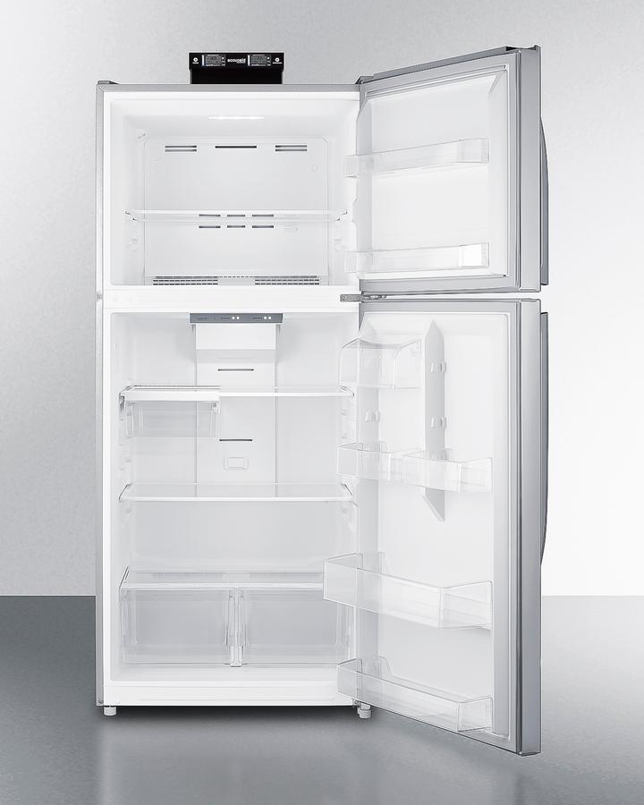 SUMMIT BKRF21SS 21 CU.FT. Break Room Refrigerator-freezer With Stainless Steel DOOR...