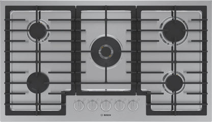 BOSCH NGM8659UC Bosch 800 Series Gas Cooktop 36"" Stainless Steel Ngm8659uc