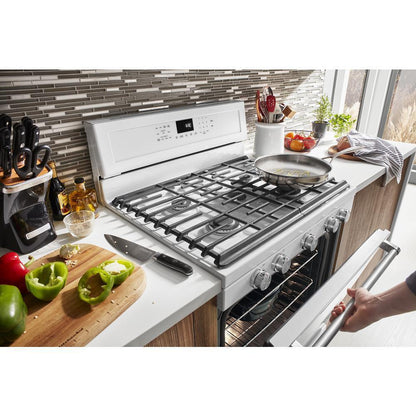 KITCHENAID KFGG500EWH White Kitchenaid 30-inch 5-burner Gas Convection Range