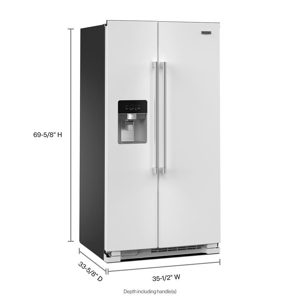 MAYTAG MRSF4036PW Maytag 36-inch Wide Side-by-side Refrigerator - 25 Cu. Ft.
