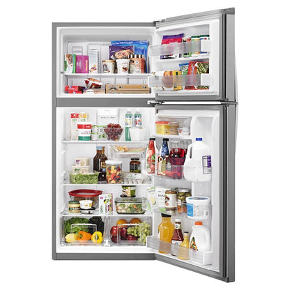WHIRLPOOL WRT549SZDM Monochromatic Stainless Steel Whirlpool 30"" Wide Top-freezer REF...