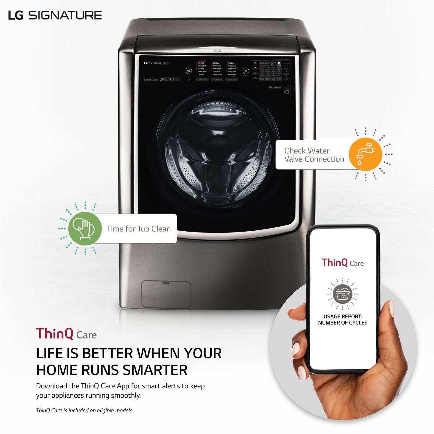 LG WM9500HKA LG Signature: 5.8 Cu. Ft. MEGA Capacity Washer