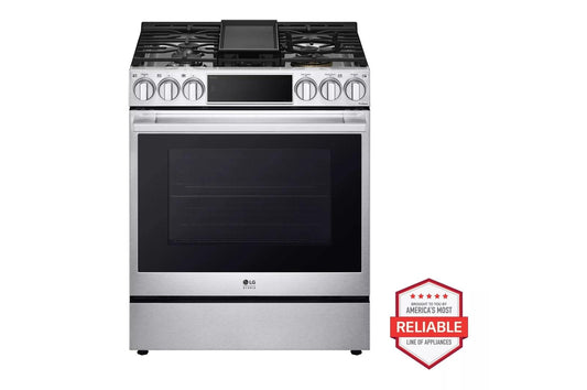 LG LSDS6338F 6.3 Cu. Ft. Smart Wi-fi Dual Fuel Slide-in Range With Probake CONVE...