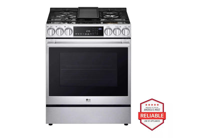 LG LSGS6338F LG Studio 6.3 Cu. Ft. Instaview Gas Slide-in Range With Probake ...