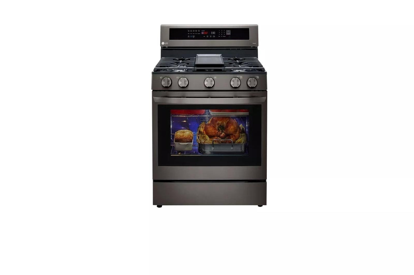 LG LRGL5825D LG 5.8 Cu Ft. Gas Single Thinq Instaview Range With Air Fry