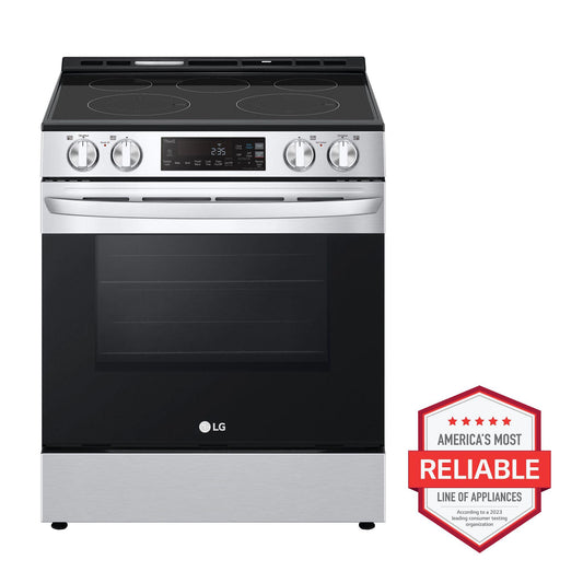 LG LSEL6331F 6.3 Cu Ft. Smart Wi-fi Enabled Electric Slide-in Range With EASYCLE...