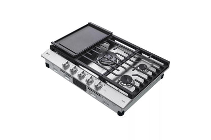 LG CBGJ3027S 30"" Smart Gas Cooktop With Ultraheat 22k BTU Dual Burner and LE...
