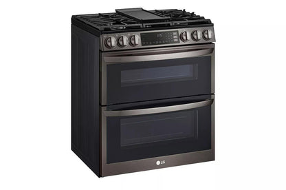 LG LTGL6937D 6.9 Cu. Ft. Smart Instaview Gas Double Oven Slide-in Range With ...