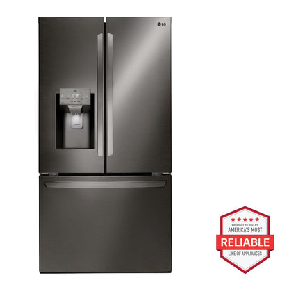 LG LRFS28XBD 28 CU.FT 3 Door French Door, Standard Depth, Ice and Water With SIN...