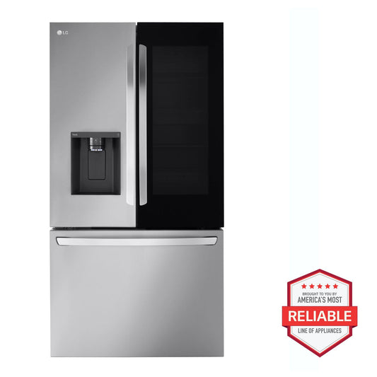 LG LRFOC2606S 26 Cu. Ft. Smart Instaview Counter-depth French Door Refrigerator